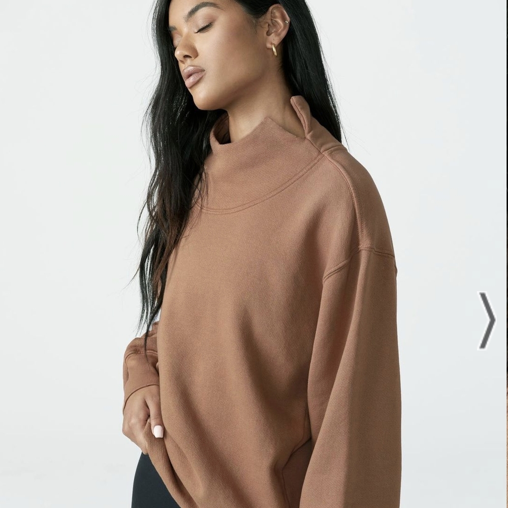 Joah Brown Turtleneck Sweatshirt S/M